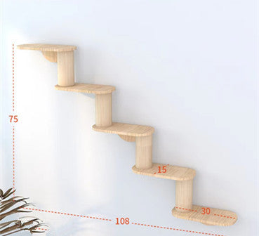 Wall-mounted cat tree shelf cat scratching post