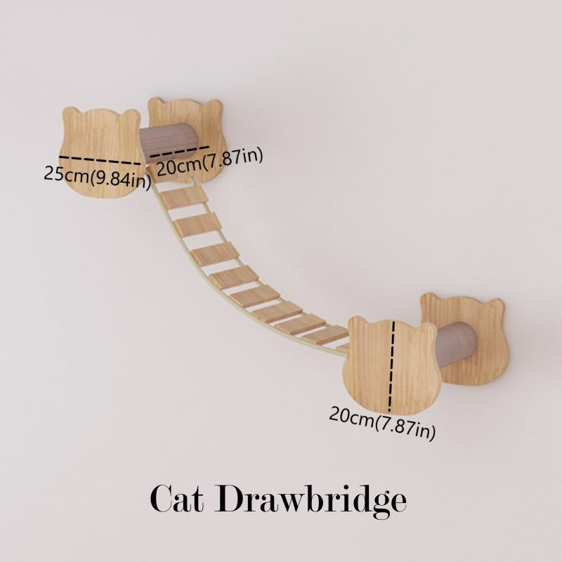 Solid Wood Cat Wall Shelves | Cat Wall Furniture