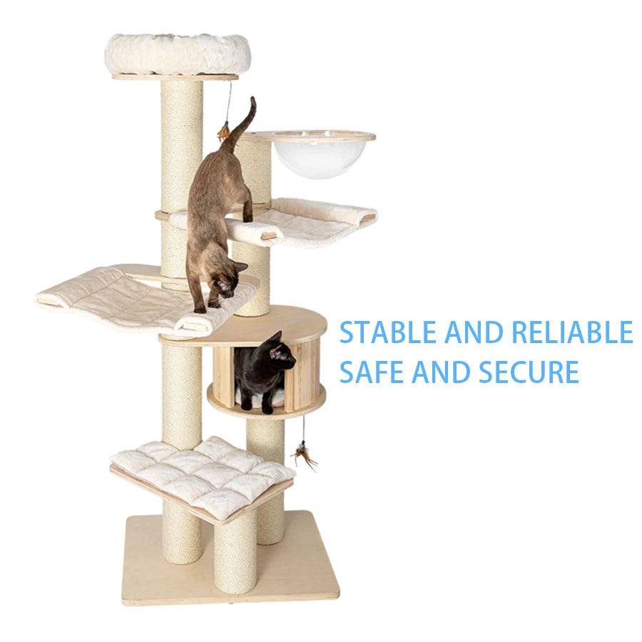 Solid wood cat climbing frame cat Tree