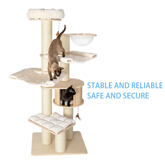 Solid wood cat climbing frame cat Tree