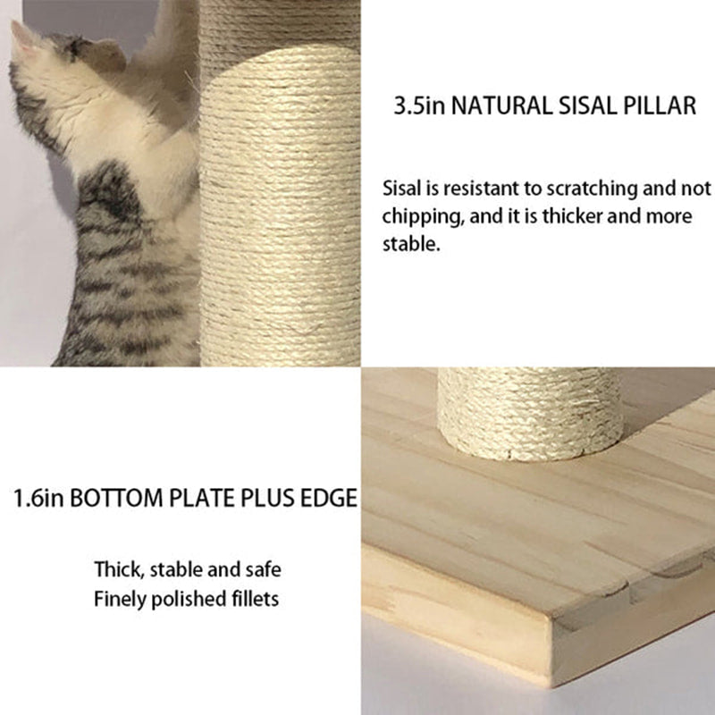 Multi-Level Cat Tower with Scratching Post & Toy